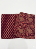 maroon cotton suit