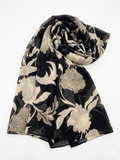 Black with beige floral print Burberry Suit