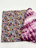 Purple multi color Floral Cotton Suit