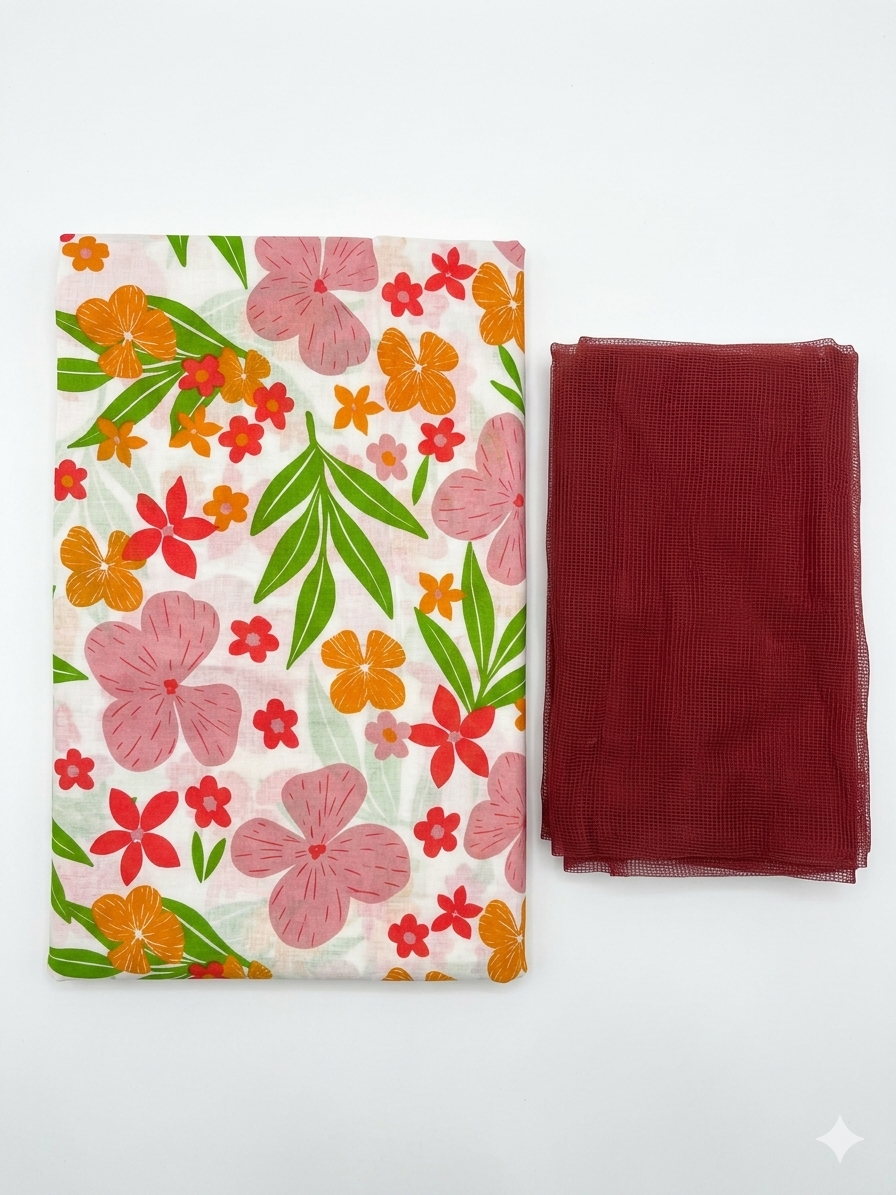 Floral Garden Cotton Suit