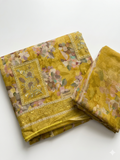 Mustard Bloom Embroidered Suit