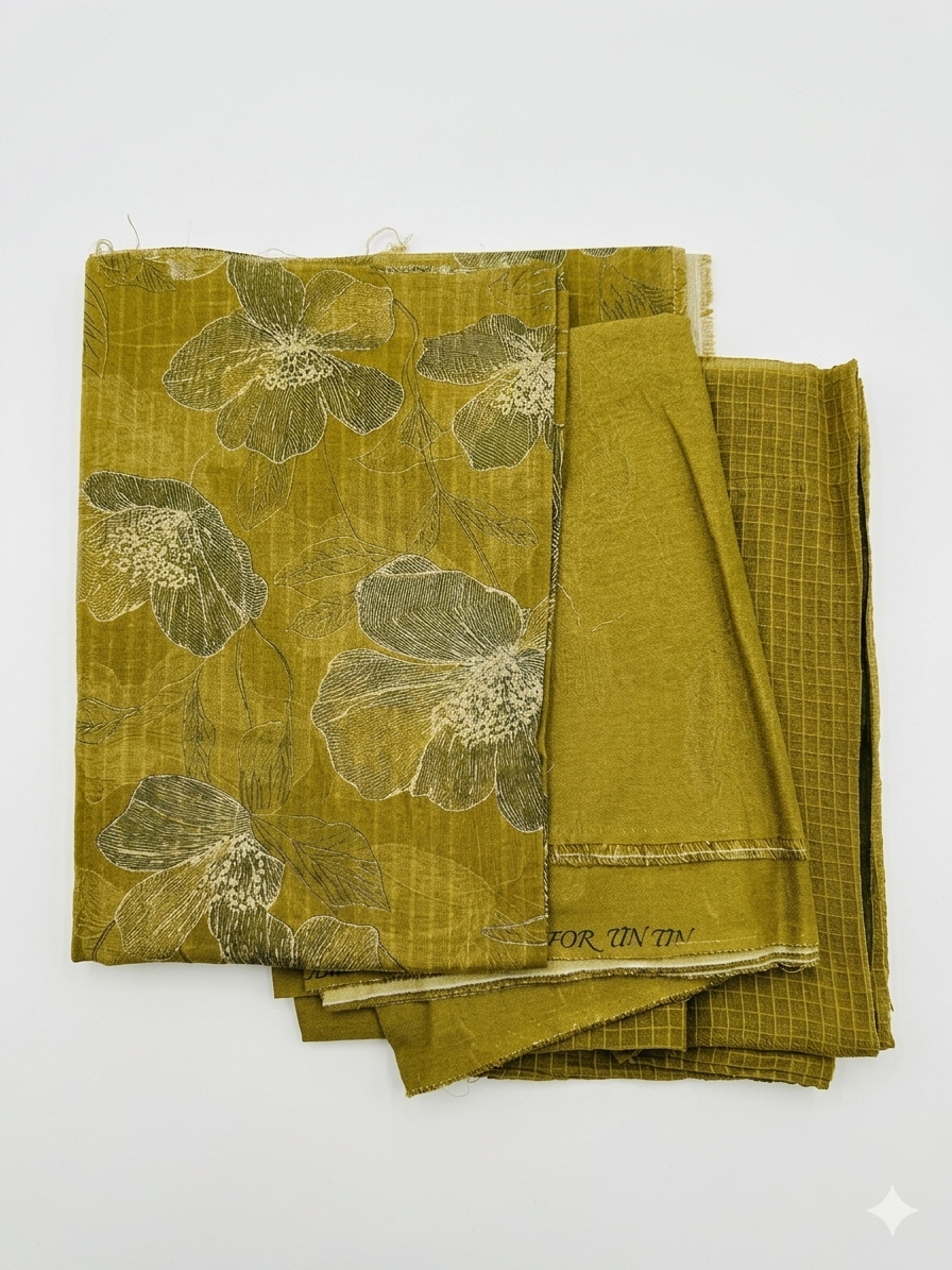 Mehndi Green Floral Cotton Suit
