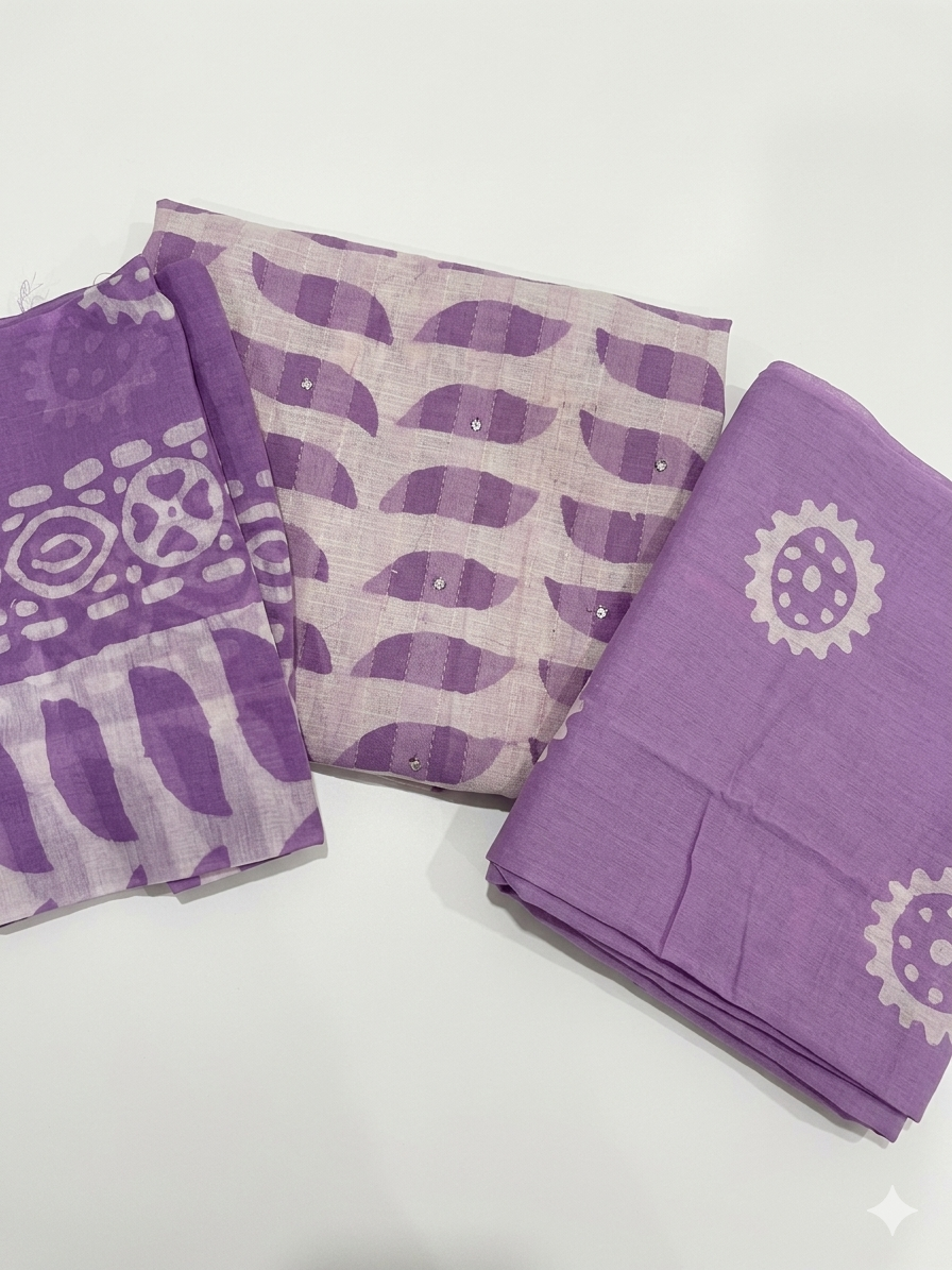 Lavender Cotton Suit