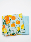 LIght Blue Fruit Print Cotton Suit