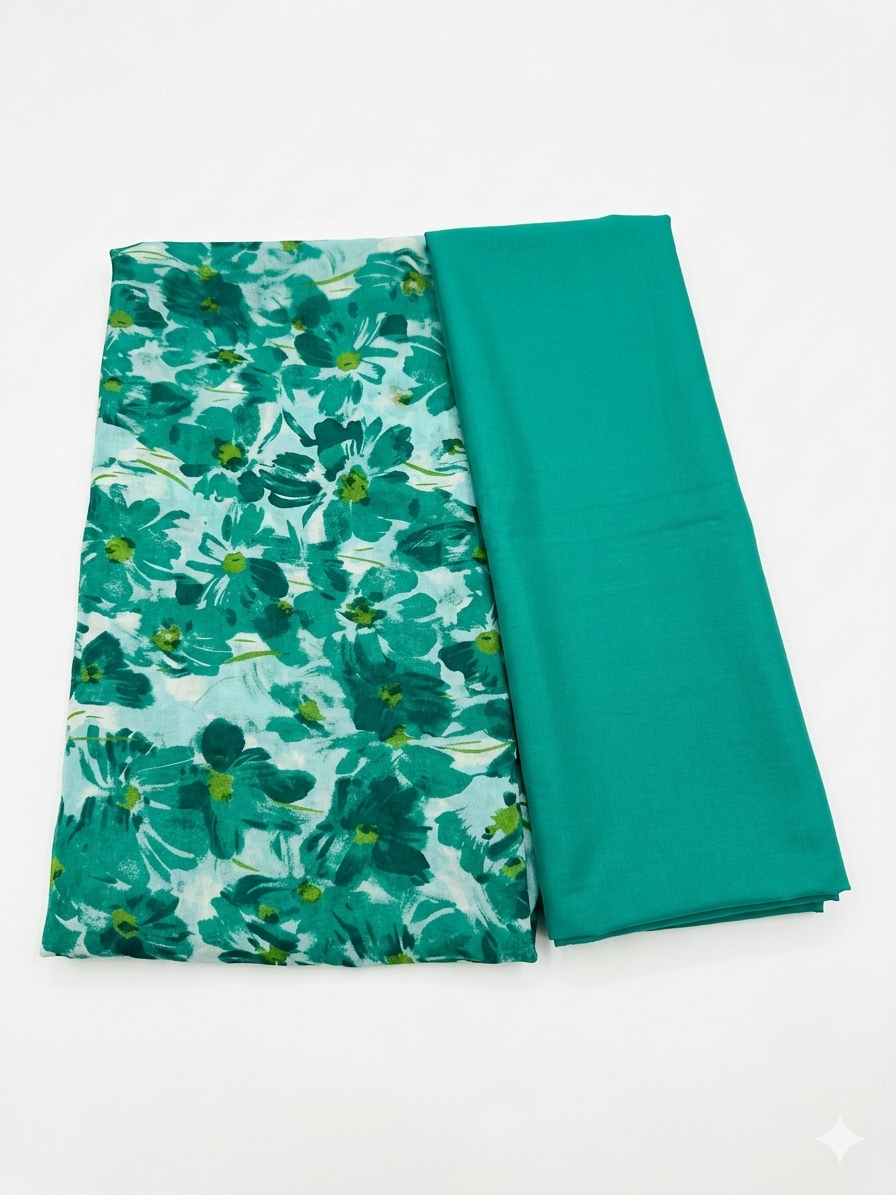 Green Floral Print Suit