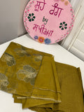 Mehndi Green Floral Cotton Suit